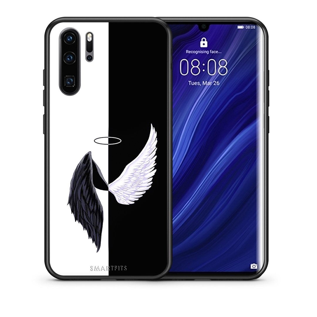 Θήκη Huawei P30 Pro Angels Demons από τη Smartfits με σχέδιο στο πίσω μέρος και μαύρο περίβλημα | Huawei P30 Pro Angels Demons case with colorful back and black bezels
