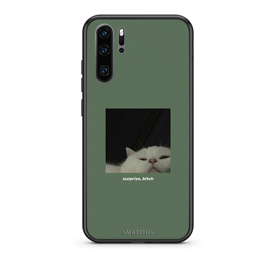 Huawei P30 Pro Bitch Surprise θήκη από τη Smartfits με σχέδιο στο πίσω μέρος και μαύρο περίβλημα | Smartphone case with colorful back and black bezels by Smartfits