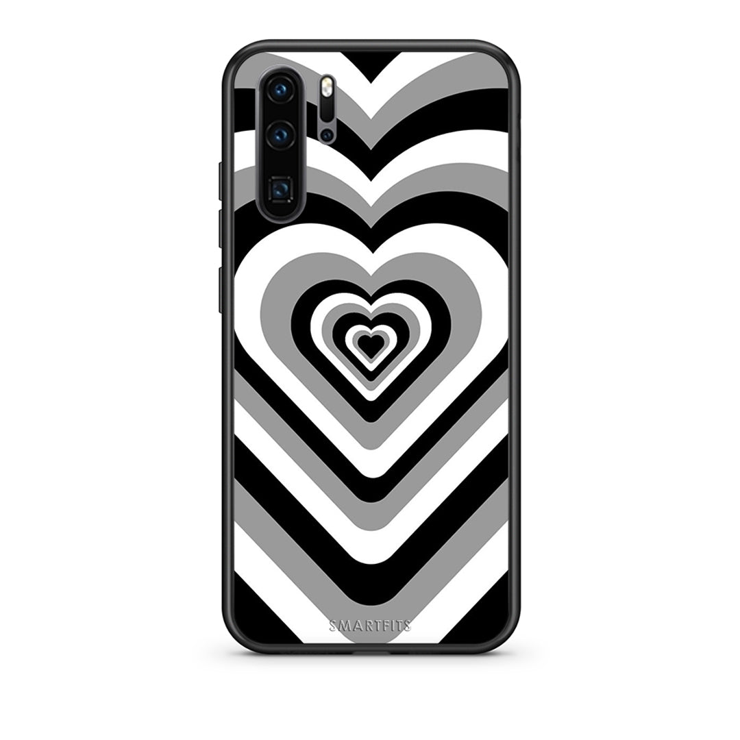 Huawei P30 Pro Black Hearts θήκη από τη Smartfits με σχέδιο στο πίσω μέρος και μαύρο περίβλημα | Smartphone case with colorful back and black bezels by Smartfits