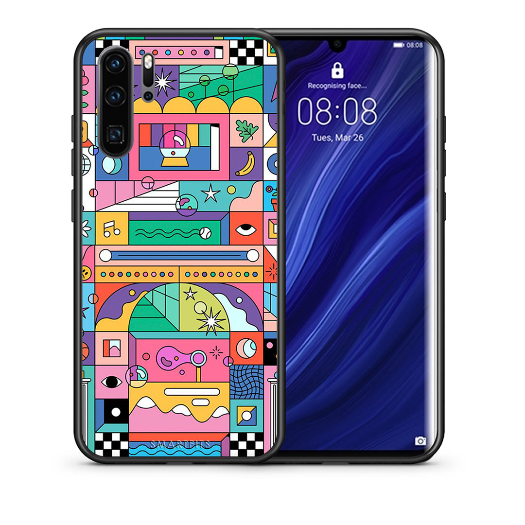 Θήκη Huawei P30 Pro Bubbles Soap από τη Smartfits με σχέδιο στο πίσω μέρος και μαύρο περίβλημα | Huawei P30 Pro Bubbles Soap case with colorful back and black bezels