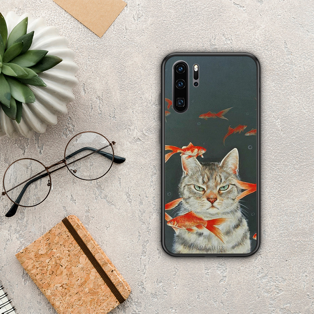 Cat Goldfish - Huawei P30 Pro θήκη