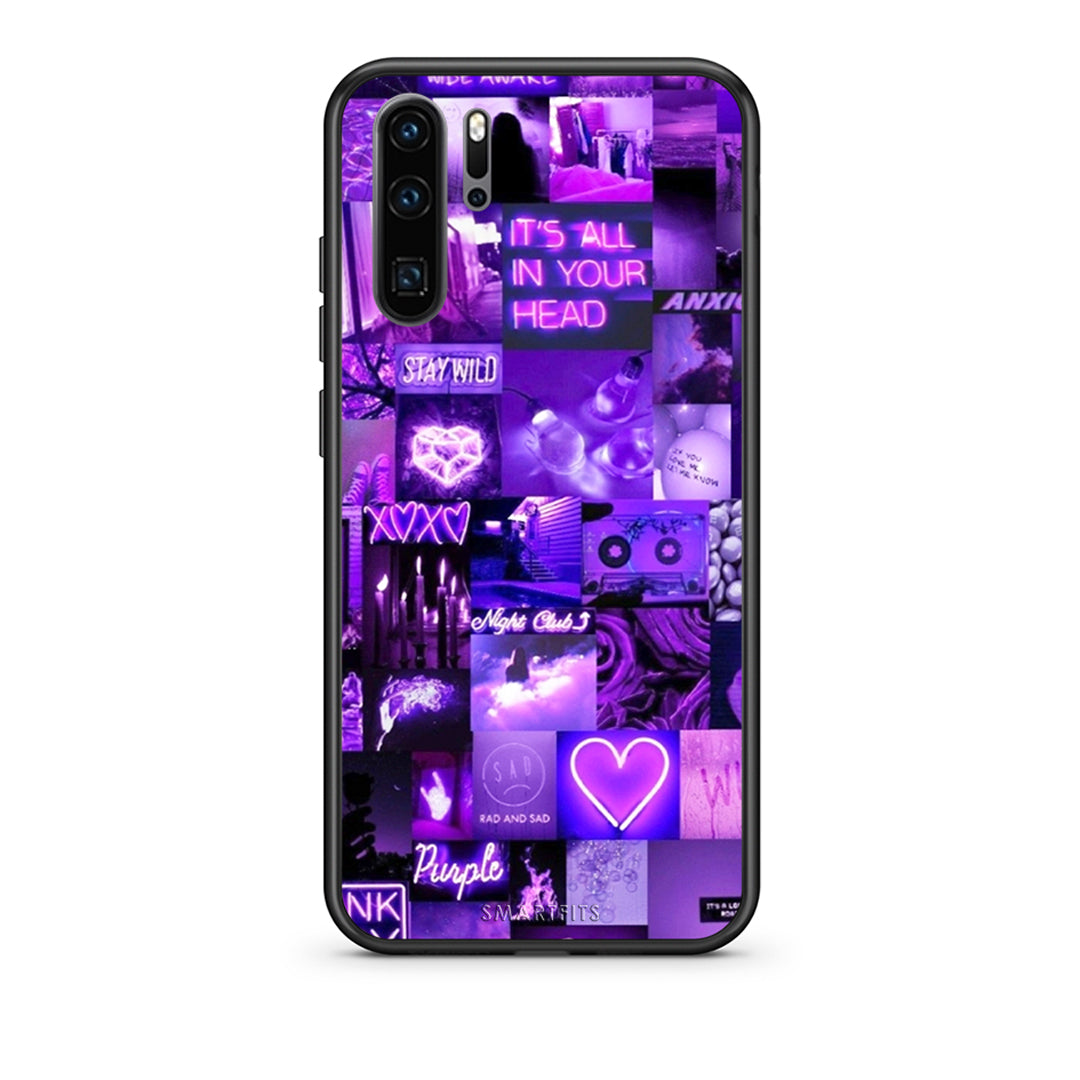 Huawei P30 Pro Collage Stay Wild Θήκη Αγίου Βαλεντίνου από τη Smartfits με σχέδιο στο πίσω μέρος και μαύρο περίβλημα | Smartphone case with colorful back and black bezels by Smartfits