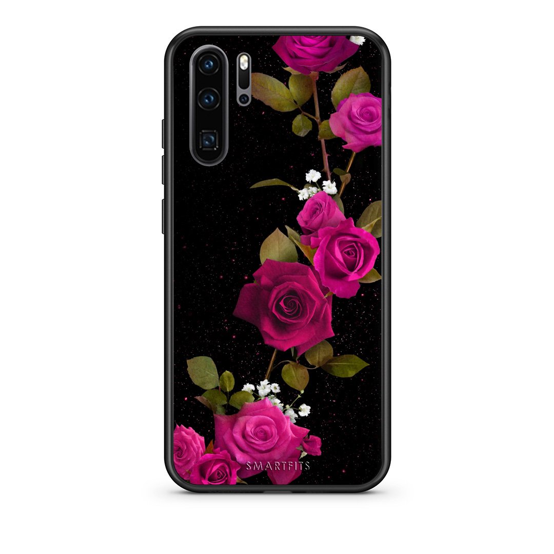 4 - Huawei P30 Pro Red Roses Flower case, cover, bumper