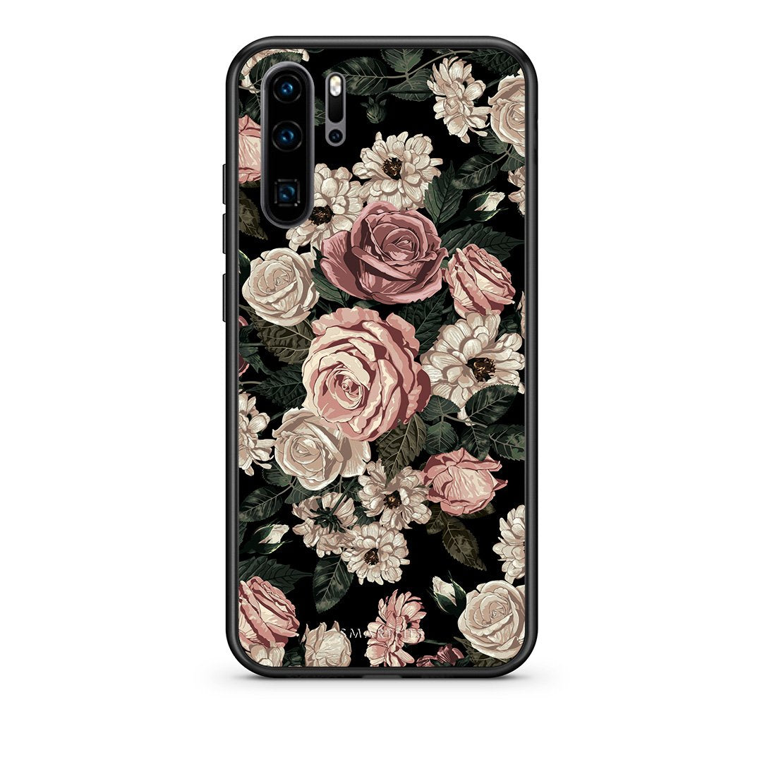 4 - Huawei P30 Pro Wild Roses Flower case, cover, bumper