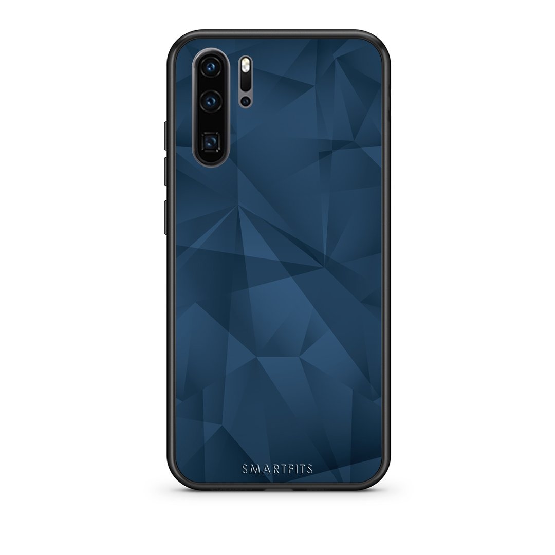 39 - Huawei P30 Pro  Blue Abstract Geometric case, cover, bumper
