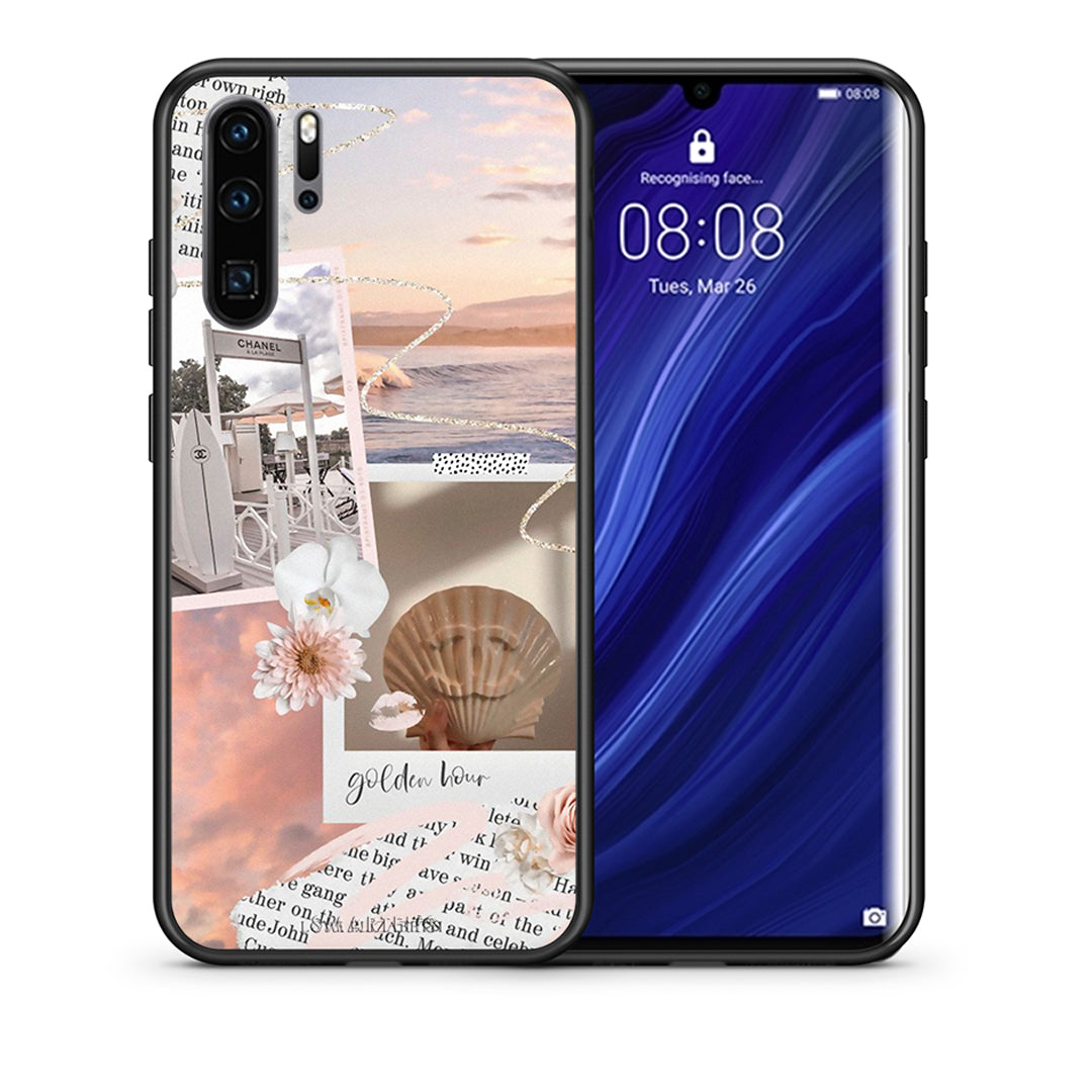 Θήκη Αγίου Βαλεντίνου Huawei P30 Pro Golden Hour από τη Smartfits με σχέδιο στο πίσω μέρος και μαύρο περίβλημα | Huawei P30 Pro Golden Hour case with colorful back and black bezels