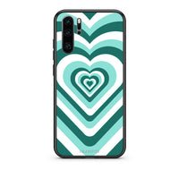 Thumbnail for Huawei P30 Pro Green Hearts θήκη από τη Smartfits με σχέδιο στο πίσω μέρος και μαύρο περίβλημα | Smartphone case with colorful back and black bezels by Smartfits