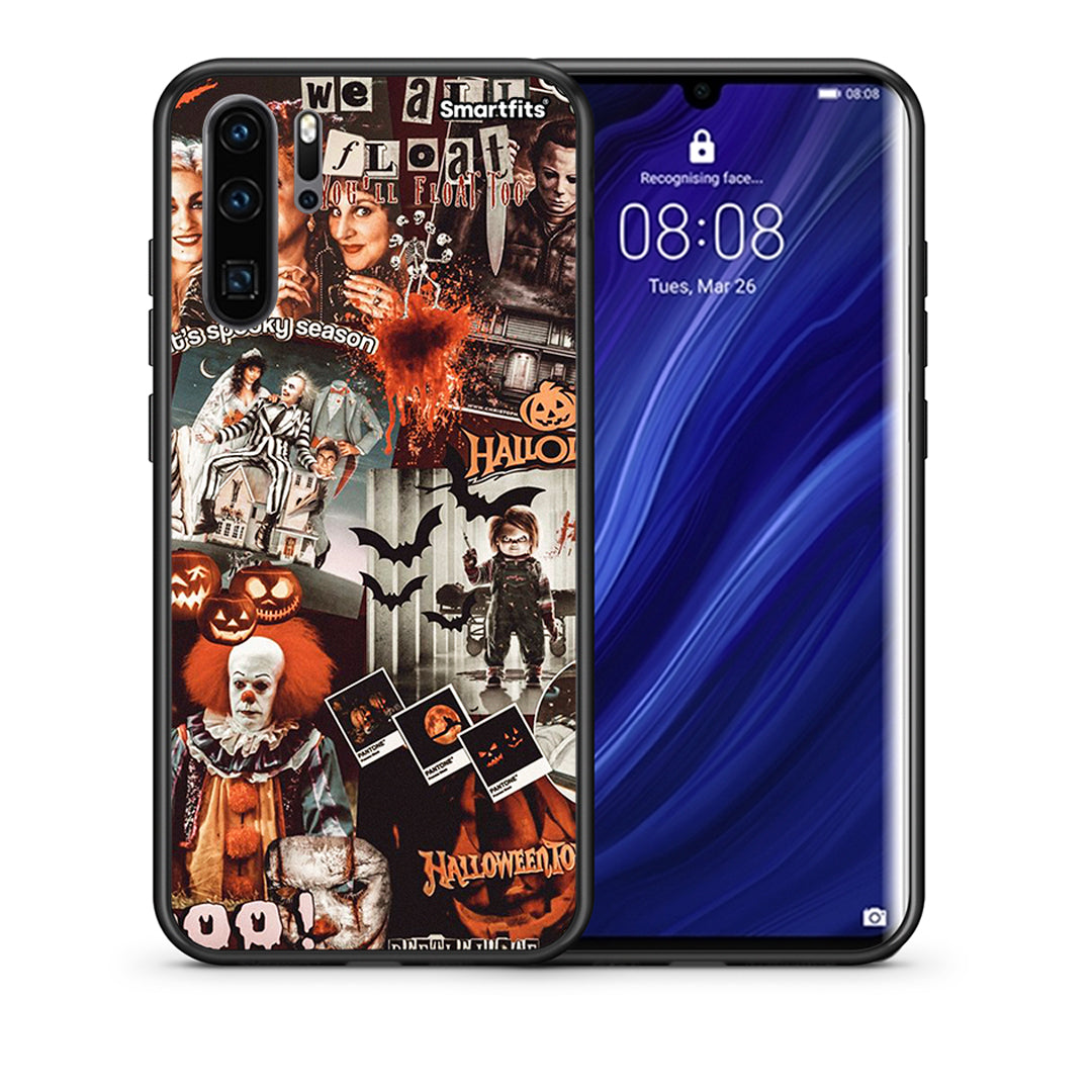 Θήκη Huawei P30 Pro Halloween Spooky Season από τη Smartfits με σχέδιο στο πίσω μέρος και μαύρο περίβλημα | Huawei P30 Pro Halloween Spooky Season case with colorful back and black bezels