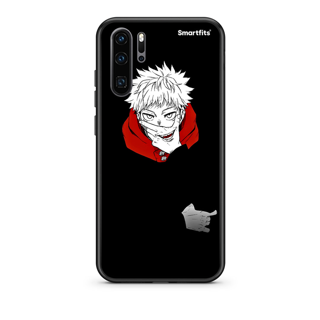 Huawei P30 Pro Itadori Anime θήκη από τη Smartfits με σχέδιο στο πίσω μέρος και μαύρο περίβλημα | Smartphone case with colorful back and black bezels by Smartfits