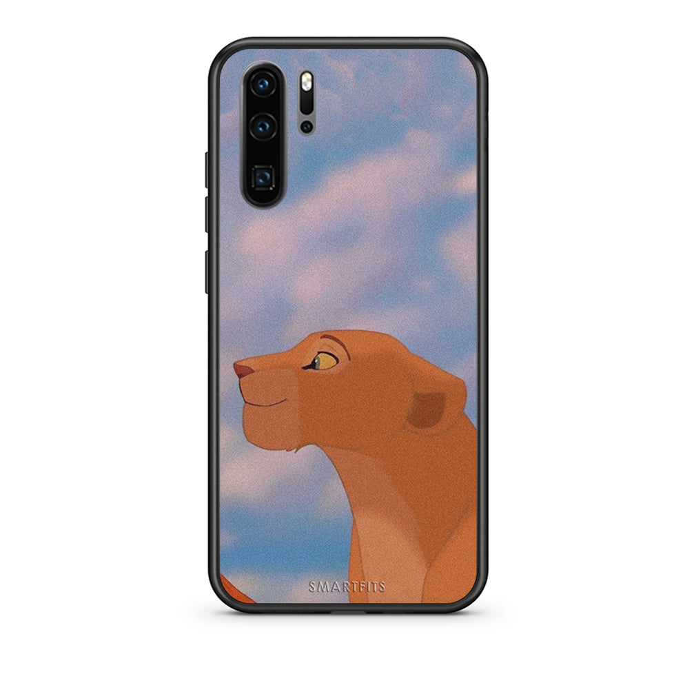 Huawei P30 Pro Lion Love 2 Θήκη Αγίου Βαλεντίνου από τη Smartfits με σχέδιο στο πίσω μέρος και μαύρο περίβλημα | Smartphone case with colorful back and black bezels by Smartfits