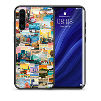 Thumbnail for Θήκη Huawei P30 Pro Live To Travel από τη Smartfits με σχέδιο στο πίσω μέρος και μαύρο περίβλημα | Huawei P30 Pro Live To Travel case with colorful back and black bezels