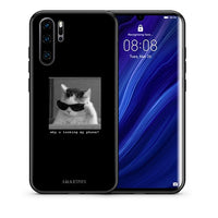 Thumbnail for Θήκη Huawei P30 Pro Meme Cat από τη Smartfits με σχέδιο στο πίσω μέρος και μαύρο περίβλημα | Huawei P30 Pro Meme Cat case with colorful back and black bezels