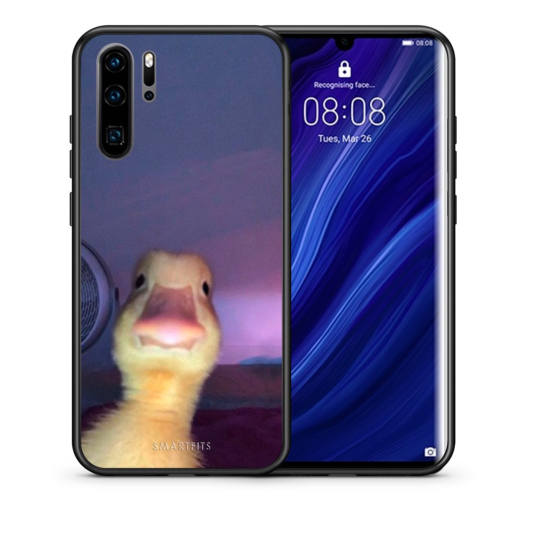 Θήκη Huawei P30 Pro Meme Duck από τη Smartfits με σχέδιο στο πίσω μέρος και μαύρο περίβλημα | Huawei P30 Pro Meme Duck case with colorful back and black bezels