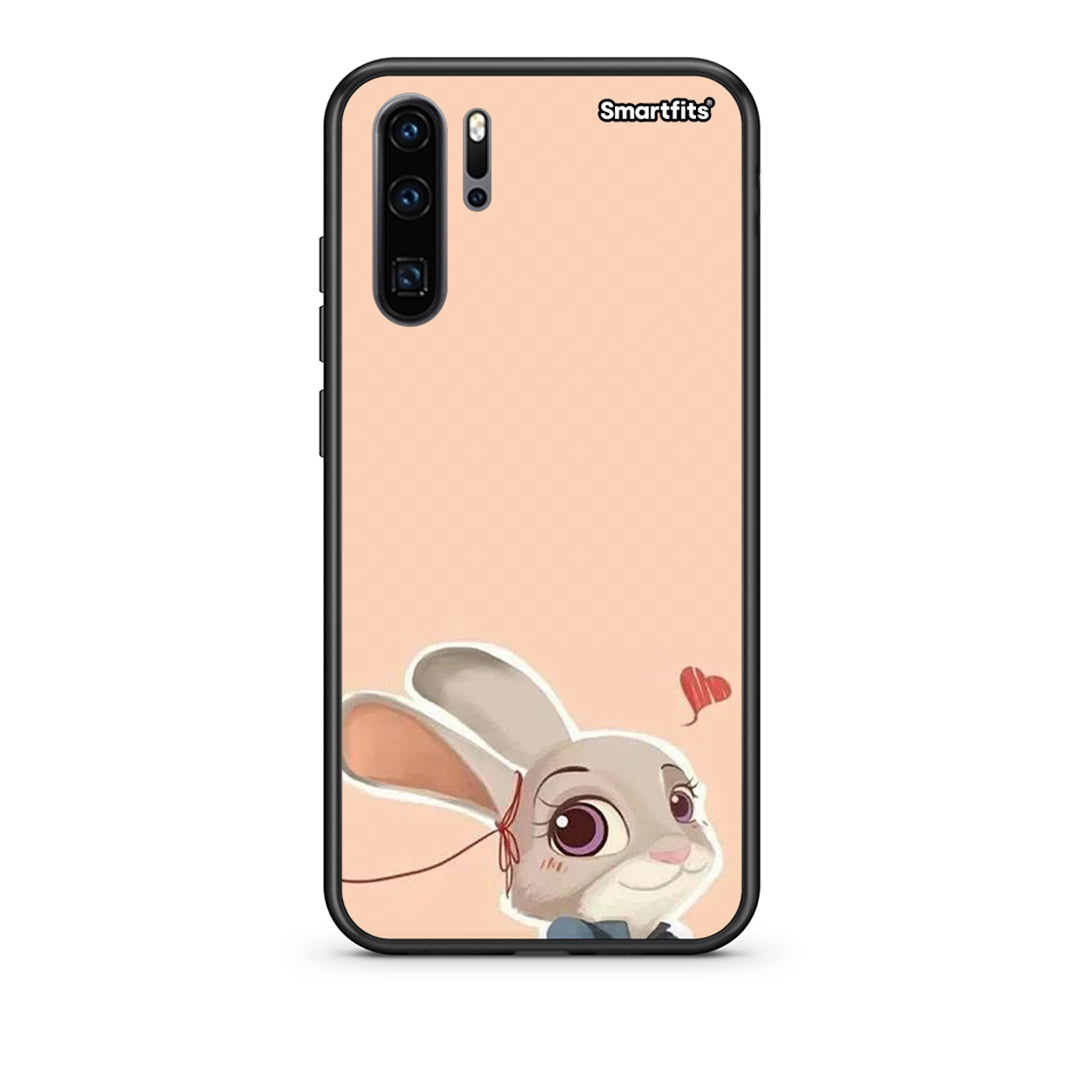 Huawei P30 Pro Nick Wilde And Judy Hopps Love 2 θήκη από τη Smartfits με σχέδιο στο πίσω μέρος και μαύρο περίβλημα | Smartphone case with colorful back and black bezels by Smartfits