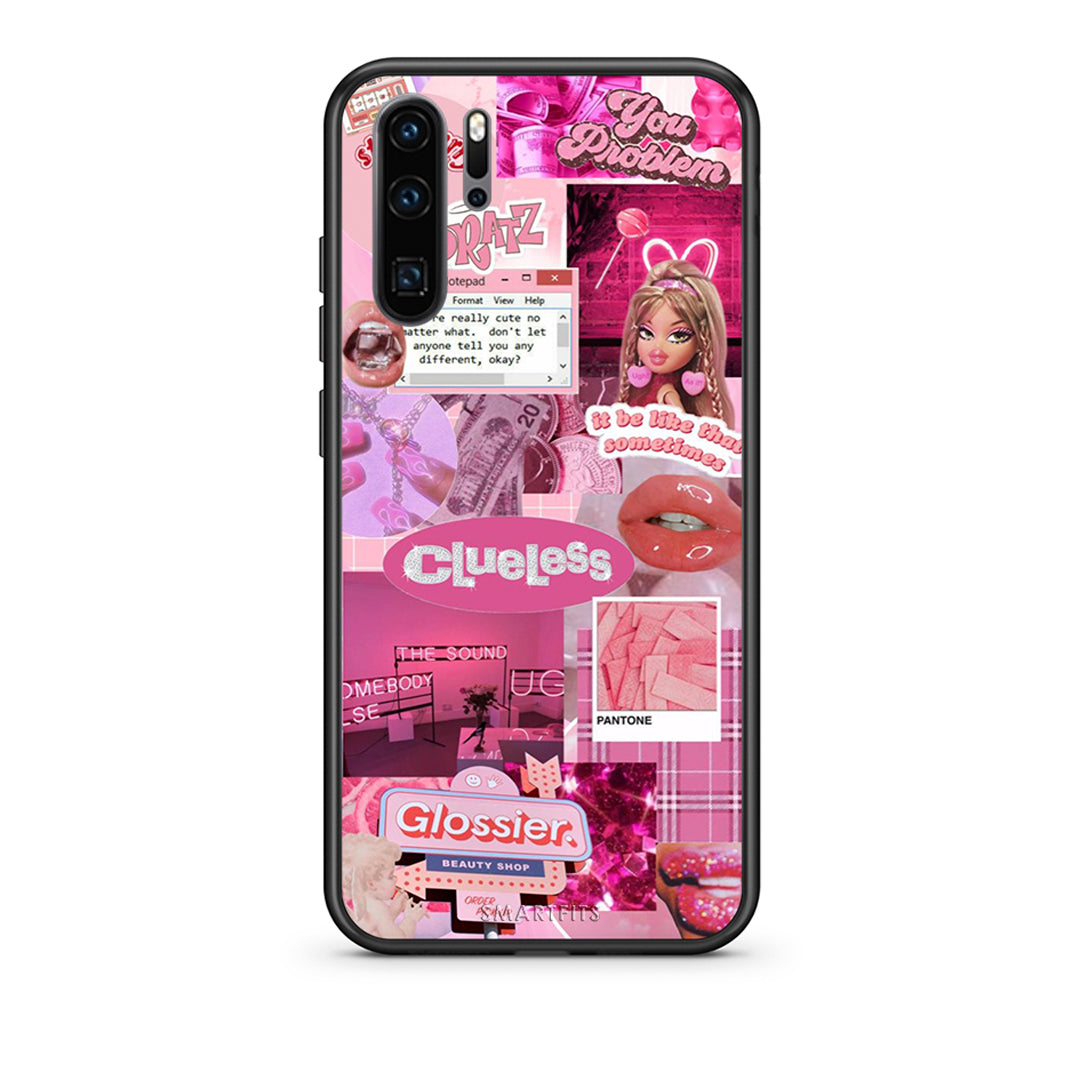 Huawei P30 Pro Pink Love Θήκη Αγίου Βαλεντίνου από τη Smartfits με σχέδιο στο πίσω μέρος και μαύρο περίβλημα | Smartphone case with colorful back and black bezels by Smartfits