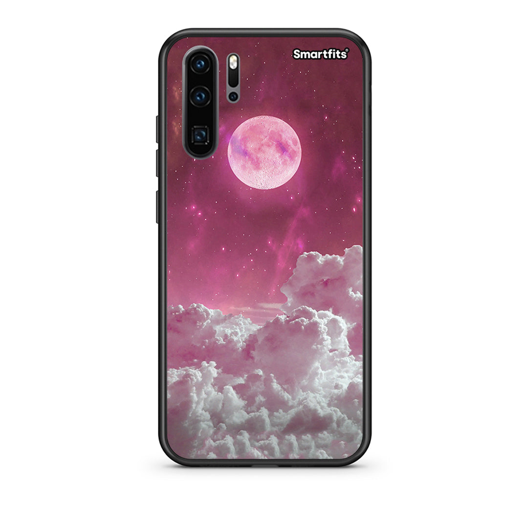 Huawei P30 Pro Pink Moon Θήκη από τη Smartfits με σχέδιο στο πίσω μέρος και μαύρο περίβλημα | Smartphone case with colorful back and black bezels by Smartfits