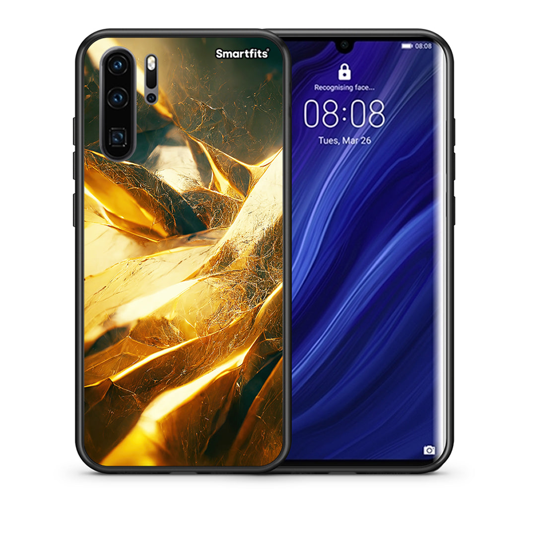 Θήκη Huawei P30 Pro Real Gold από τη Smartfits με σχέδιο στο πίσω μέρος και μαύρο περίβλημα | Huawei P30 Pro Real Gold case with colorful back and black bezels