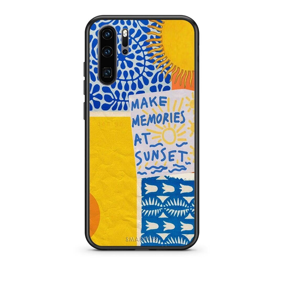 Huawei P30 Pro Sunset Memories Θήκη από τη Smartfits με σχέδιο στο πίσω μέρος και μαύρο περίβλημα | Smartphone case with colorful back and black bezels by Smartfits