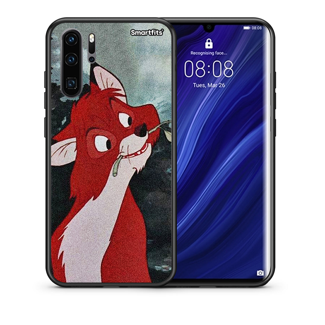 Θήκη Huawei P30 Pro Tod And Vixey Love 1 από τη Smartfits με σχέδιο στο πίσω μέρος και μαύρο περίβλημα | Huawei P30 Pro Tod And Vixey Love 1 case with colorful back and black bezels