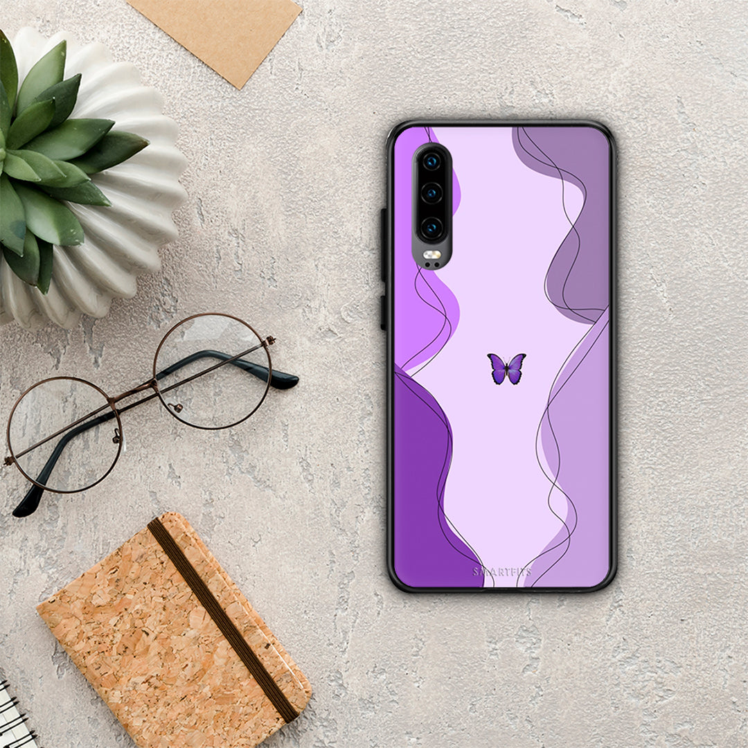 Purple Mariposa - Huawei P30 case