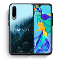 Thumbnail for Θήκη Huawei P30 Breath Quote από τη Smartfits με σχέδιο στο πίσω μέρος και μαύρο περίβλημα | Huawei P30 Breath Quote case with colorful back and black bezels