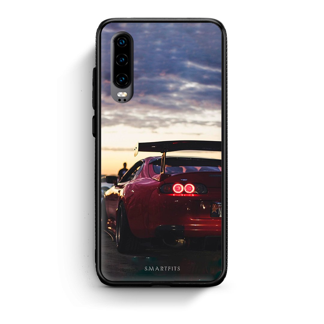 Huawei P30 Racing Supra θήκη από τη Smartfits με σχέδιο στο πίσω μέρος και μαύρο περίβλημα | Smartphone case with colorful back and black bezels by Smartfits