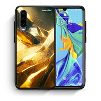 Thumbnail for Θήκη Huawei P30 Real Gold από τη Smartfits με σχέδιο στο πίσω μέρος και μαύρο περίβλημα | Huawei P30 Real Gold case with colorful back and black bezels