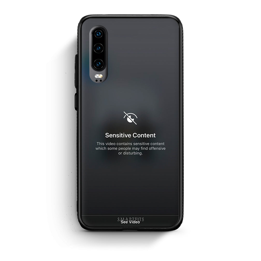 Huawei P30 Sensitive Content θήκη από τη Smartfits με σχέδιο στο πίσω μέρος και μαύρο περίβλημα | Smartphone case with colorful back and black bezels by Smartfits