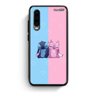 Thumbnail for Huawei P30 Stitch And Angel θήκη από τη Smartfits με σχέδιο στο πίσω μέρος και μαύρο περίβλημα | Smartphone case with colorful back and black bezels by Smartfits