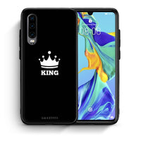 Thumbnail for Θήκη Huawei P30 King Valentine από τη Smartfits με σχέδιο στο πίσω μέρος και μαύρο περίβλημα | Huawei P30 King Valentine case with colorful back and black bezels