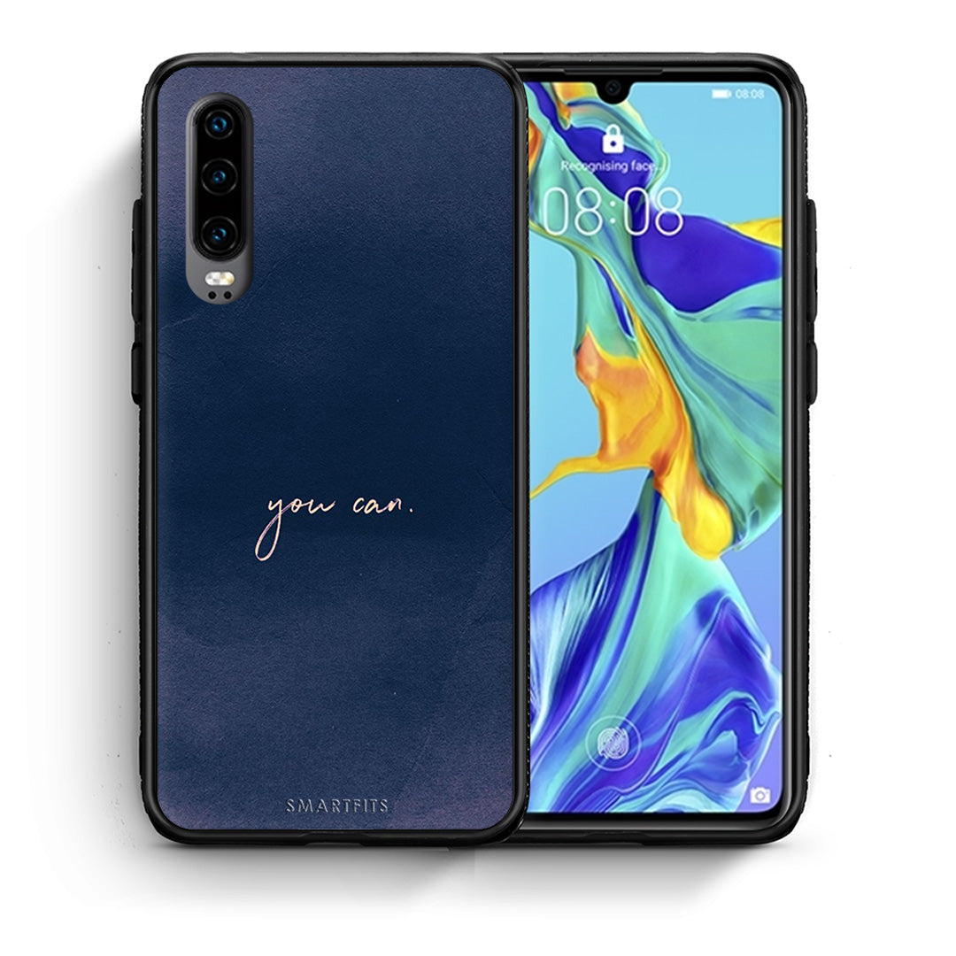 Θήκη Huawei P30 You Can από τη Smartfits με σχέδιο στο πίσω μέρος και μαύρο περίβλημα | Huawei P30 You Can case with colorful back and black bezels