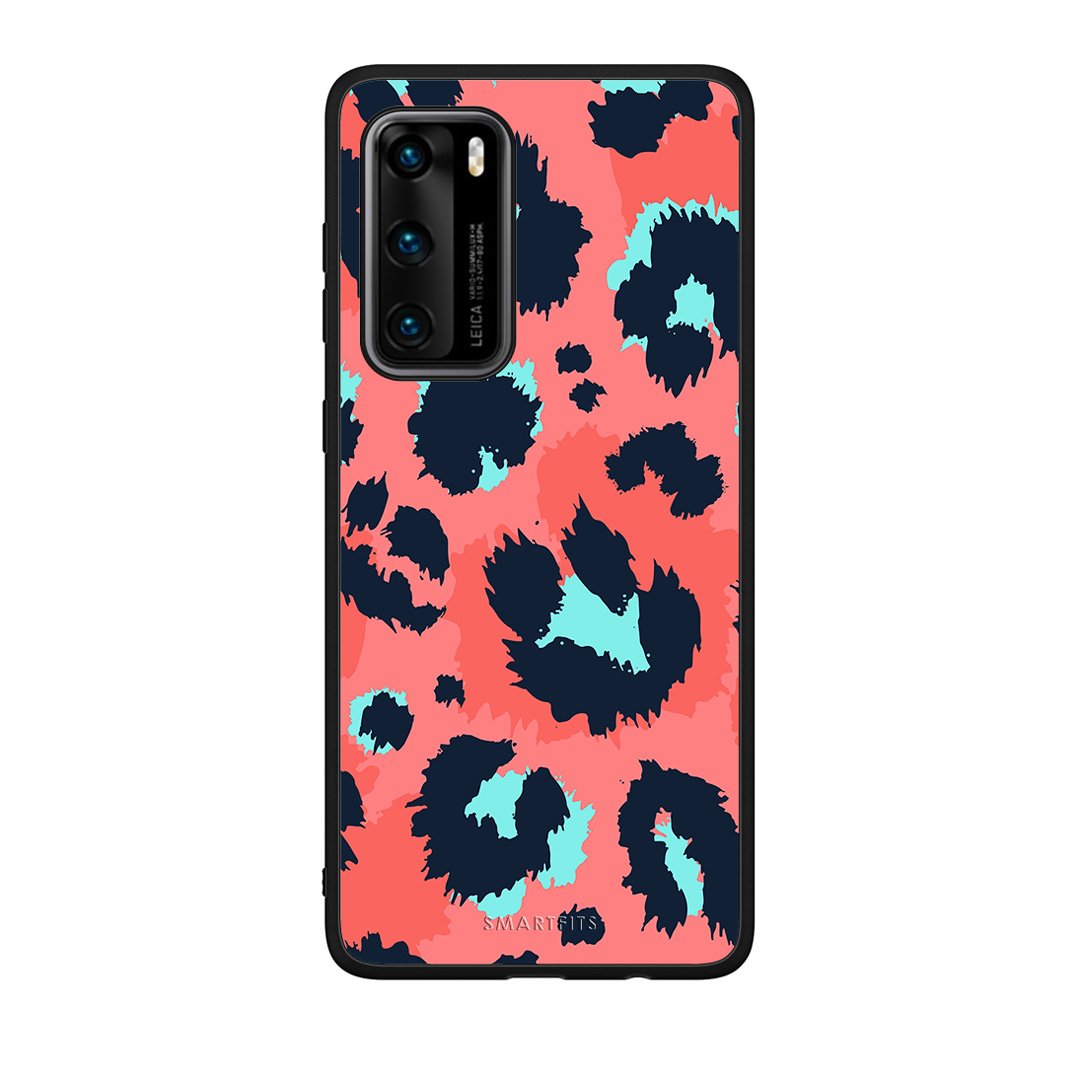 22 - Huawei P40  Pink Leopard Animal case, cover, bumper