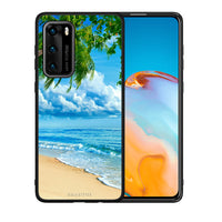 Thumbnail for Θήκη Huawei P40 Beautiful Beach από τη Smartfits με σχέδιο στο πίσω μέρος και μαύρο περίβλημα | Huawei P40 Beautiful Beach case with colorful back and black bezels