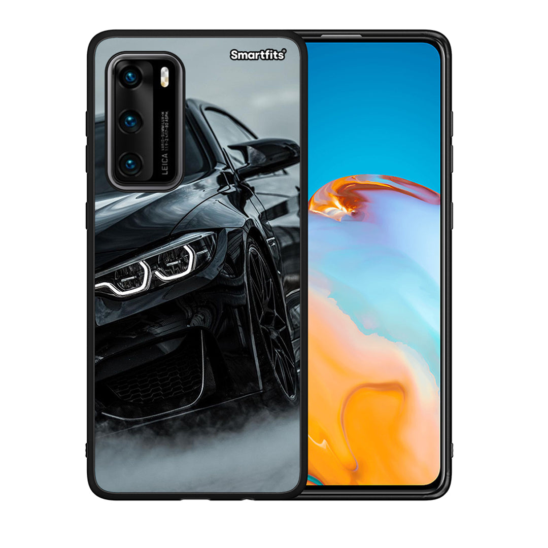 Θήκη Huawei P40 Black BMW από τη Smartfits με σχέδιο στο πίσω μέρος και μαύρο περίβλημα | Huawei P40 Black BMW case with colorful back and black bezels