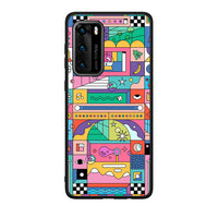 Thumbnail for Huawei P40 Bubbles Soap θήκη από τη Smartfits με σχέδιο στο πίσω μέρος και μαύρο περίβλημα | Smartphone case with colorful back and black bezels by Smartfits
