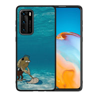 Thumbnail for Θήκη Huawei P40 Clean The Ocean από τη Smartfits με σχέδιο στο πίσω μέρος και μαύρο περίβλημα | Huawei P40 Clean The Ocean case with colorful back and black bezels