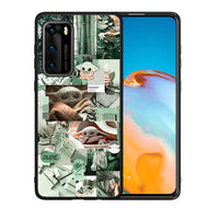 Thumbnail for Θήκη Αγίου Βαλεντίνου Huawei P40 Collage Dude από τη Smartfits με σχέδιο στο πίσω μέρος και μαύρο περίβλημα | Huawei P40 Collage Dude case with colorful back and black bezels