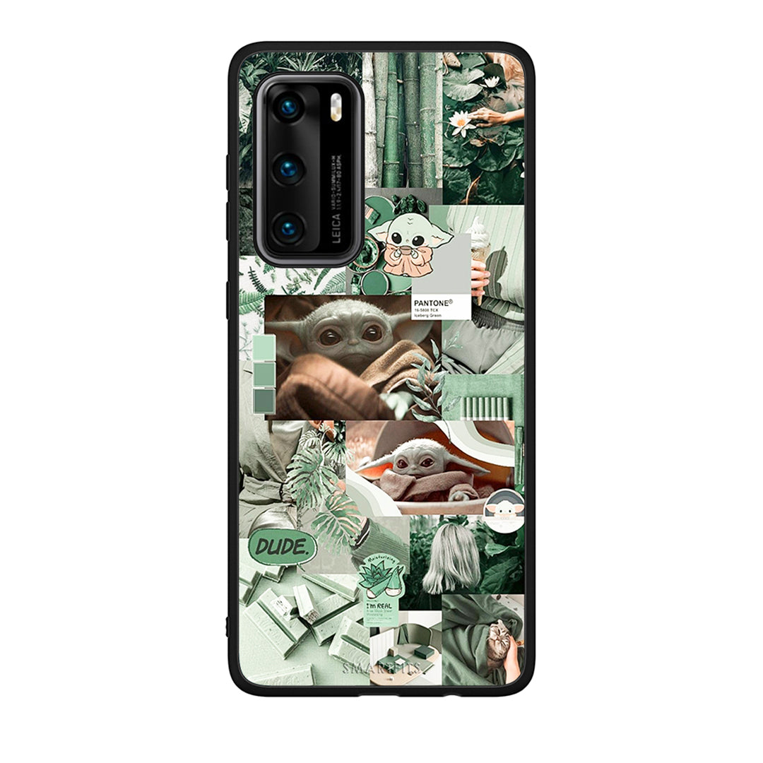 Huawei P40 Collage Dude Θήκη Αγίου Βαλεντίνου από τη Smartfits με σχέδιο στο πίσω μέρος και μαύρο περίβλημα | Smartphone case with colorful back and black bezels by Smartfits