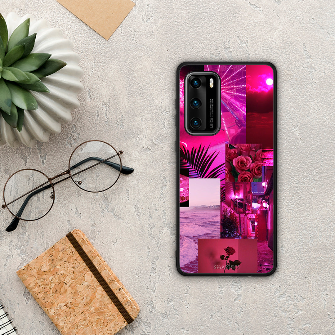 Collage Red Roses - Huawei P40 case