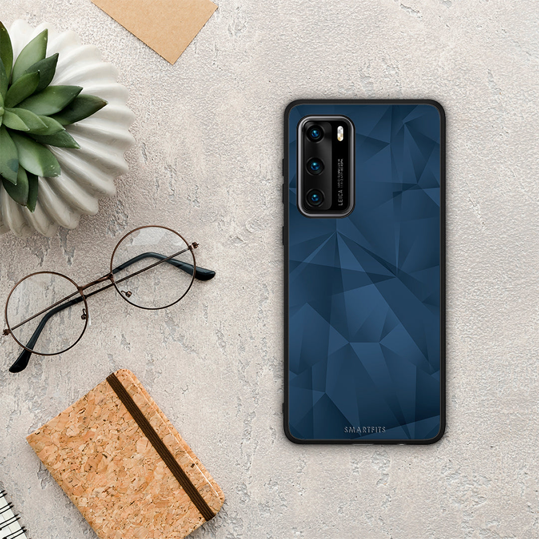 Geometric Blue Abstract - Huawei P40 case