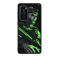 Thumbnail for Huawei P40 Green Soldier Θήκη Αγίου Βαλεντίνου από τη Smartfits με σχέδιο στο πίσω μέρος και μαύρο περίβλημα | Smartphone case with colorful back and black bezels by Smartfits