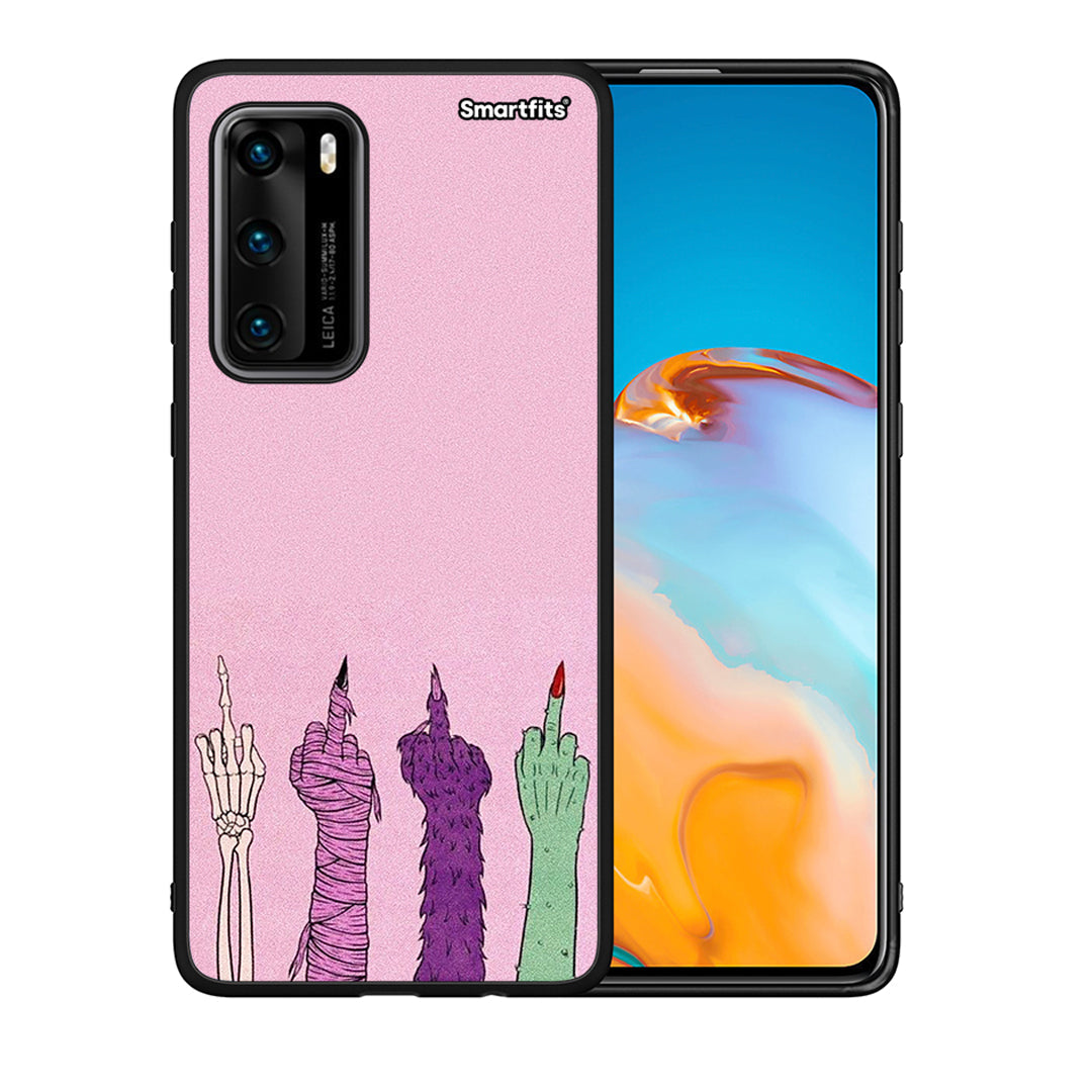 Θήκη Huawei P40 Halloween Be A Lady από τη Smartfits με σχέδιο στο πίσω μέρος και μαύρο περίβλημα | Huawei P40 Halloween Be A Lady case with colorful back and black bezels