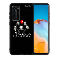 Thumbnail for Θήκη Huawei P40 Halloween Friends από τη Smartfits με σχέδιο στο πίσω μέρος και μαύρο περίβλημα | Huawei P40 Halloween Friends case with colorful back and black bezels