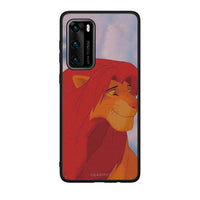 Thumbnail for Huawei P40 Lion Love 1 Θήκη Αγίου Βαλεντίνου από τη Smartfits με σχέδιο στο πίσω μέρος και μαύρο περίβλημα | Smartphone case with colorful back and black bezels by Smartfits