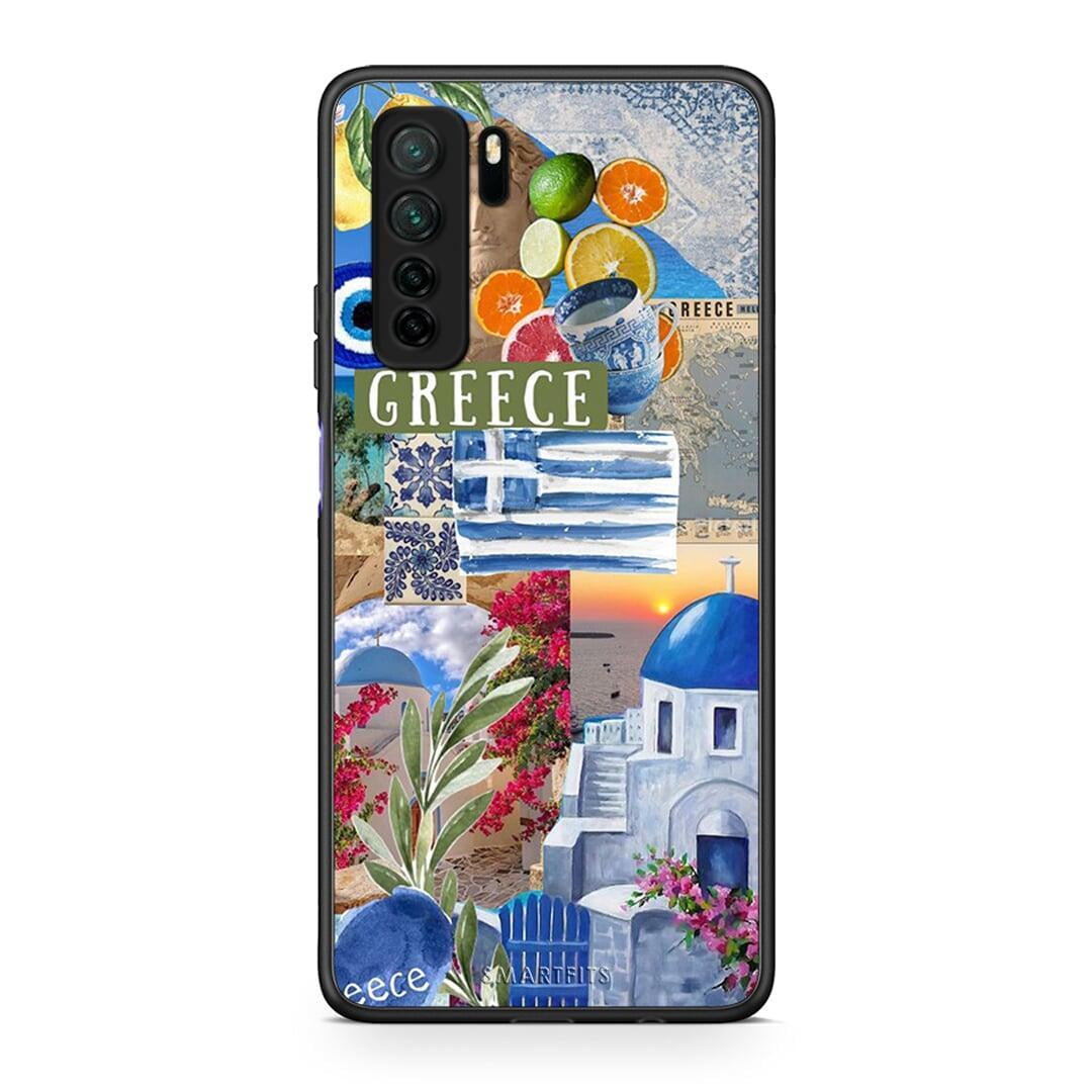 Θήκη Huawei P40 Lite 5G All Greek από τη Smartfits με σχέδιο στο πίσω μέρος και μαύρο περίβλημα | Huawei P40 Lite 5G All Greek Case with Colorful Back and Black Bezels