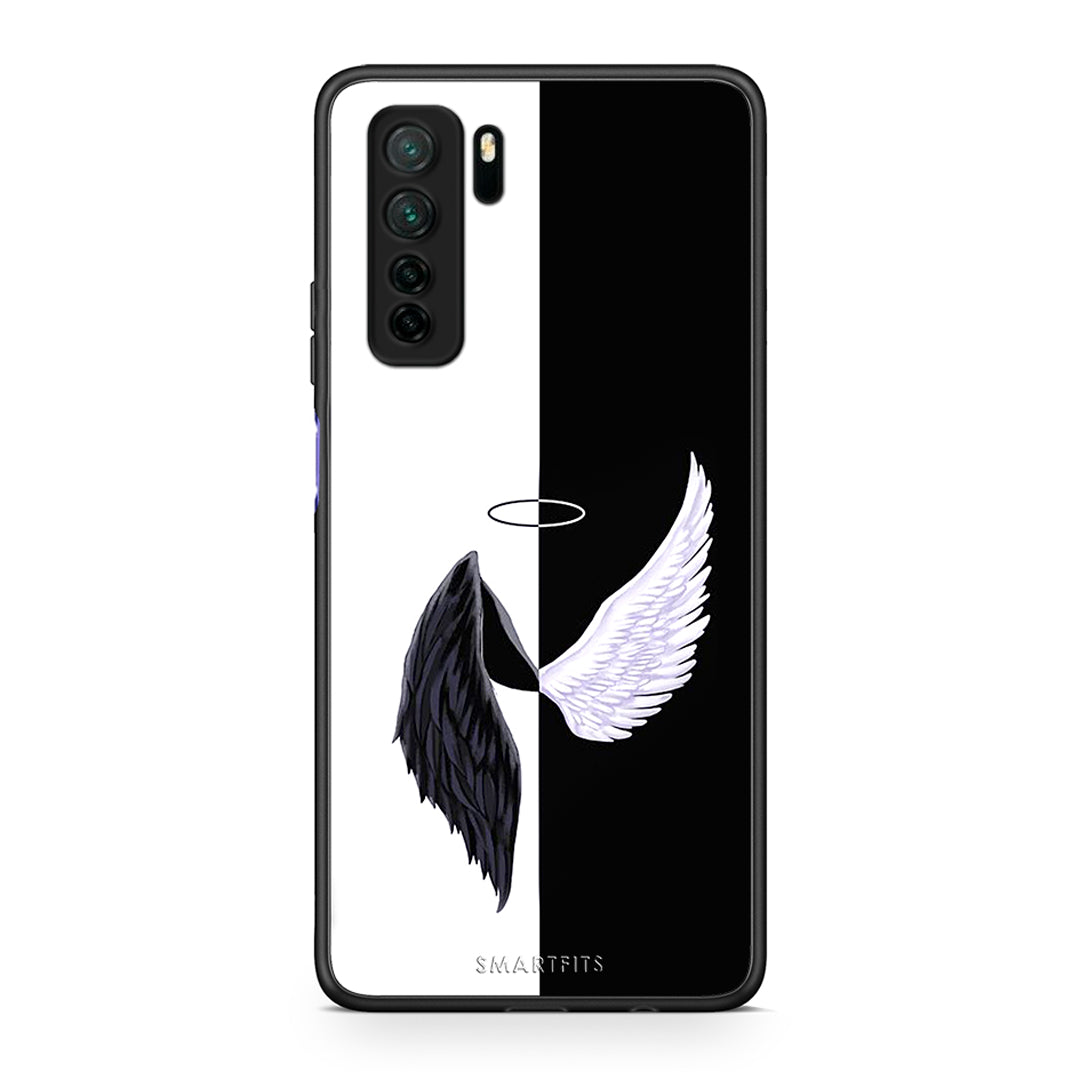 Θήκη Huawei P40 Lite 5G Angels Demons από τη Smartfits με σχέδιο στο πίσω μέρος και μαύρο περίβλημα | Huawei P40 Lite 5G Angels Demons Case with Colorful Back and Black Bezels