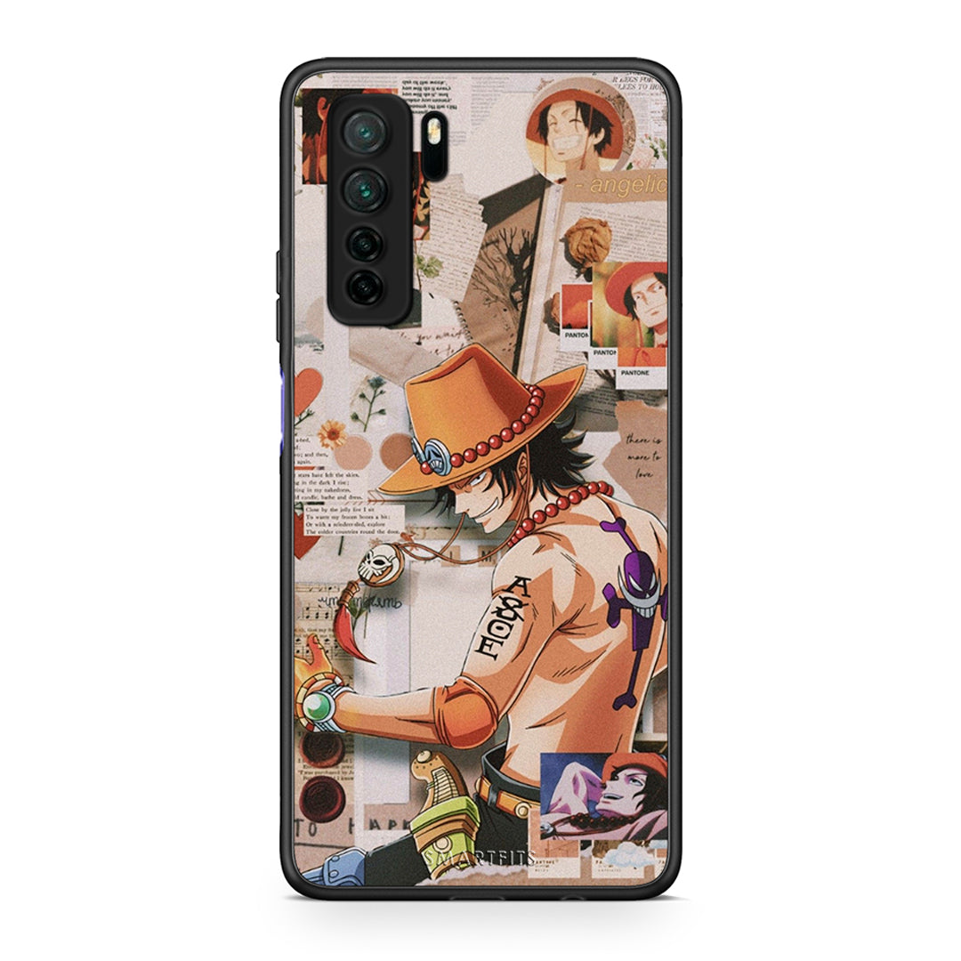 Θήκη Huawei P40 Lite 5G Anime Collage από τη Smartfits με σχέδιο στο πίσω μέρος και μαύρο περίβλημα | Huawei P40 Lite 5G Anime Collage Case with Colorful Back and Black Bezels