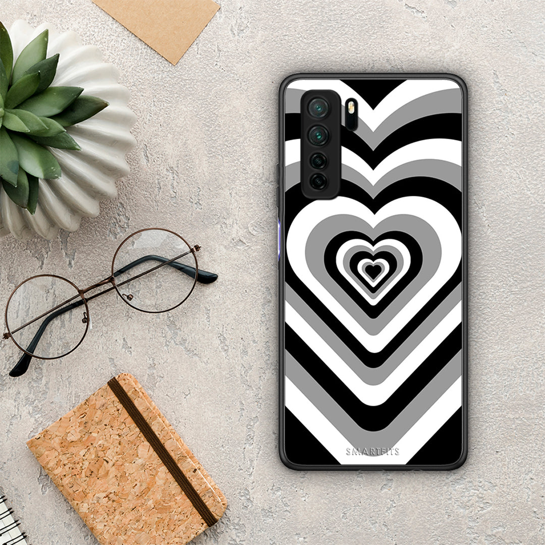 Θήκη Huawei P40 Lite 5G Black Hearts από τη Smartfits με σχέδιο στο πίσω μέρος και μαύρο περίβλημα | Huawei P40 Lite 5G Black Hearts Case with Colorful Back and Black Bezels