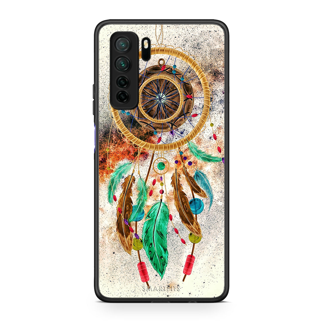 Θήκη Huawei P40 Lite 5G Boho DreamCatcher από τη Smartfits με σχέδιο στο πίσω μέρος και μαύρο περίβλημα | Huawei P40 Lite 5G Boho DreamCatcher Case with Colorful Back and Black Bezels