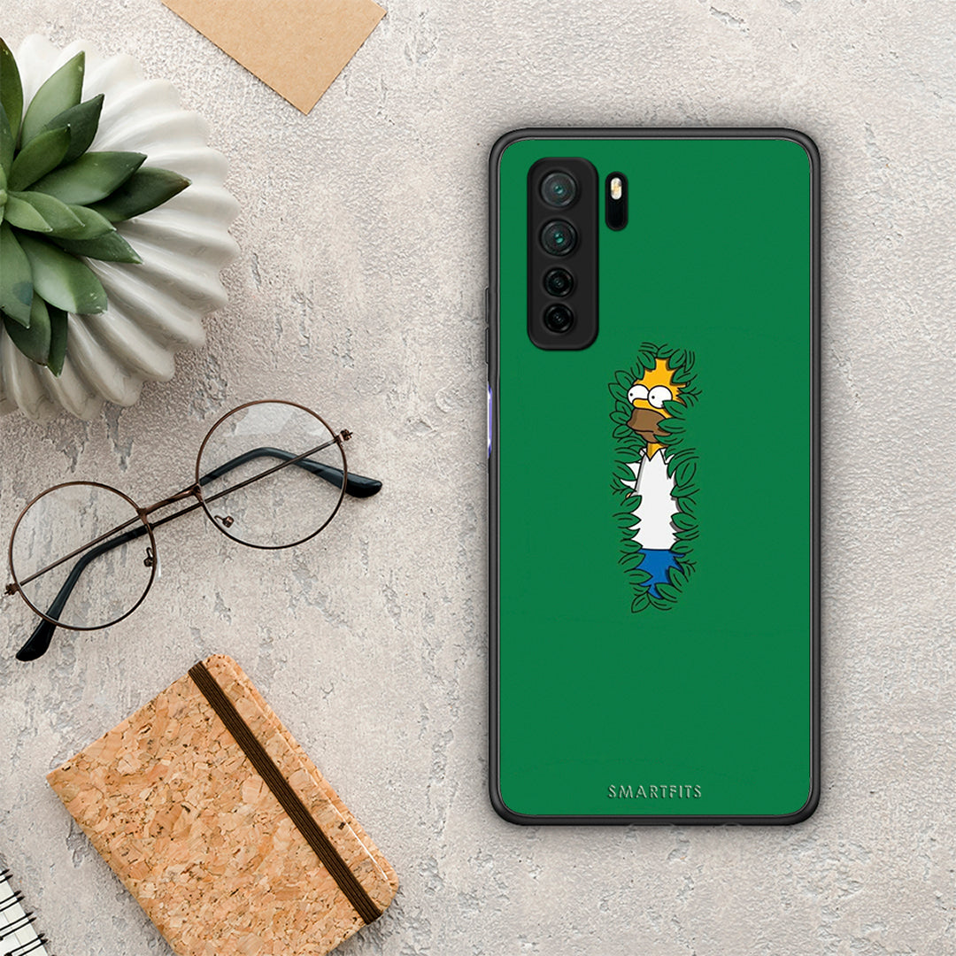 Θήκη Huawei P40 Lite 5G Bush Man από τη Smartfits με σχέδιο στο πίσω μέρος και μαύρο περίβλημα | Huawei P40 Lite 5G Bush Man Case with Colorful Back and Black Bezels